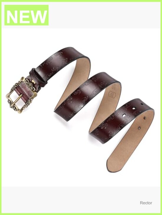 Genuine Leather Belt with Pin Buckle for Jeans Dresses main image 6